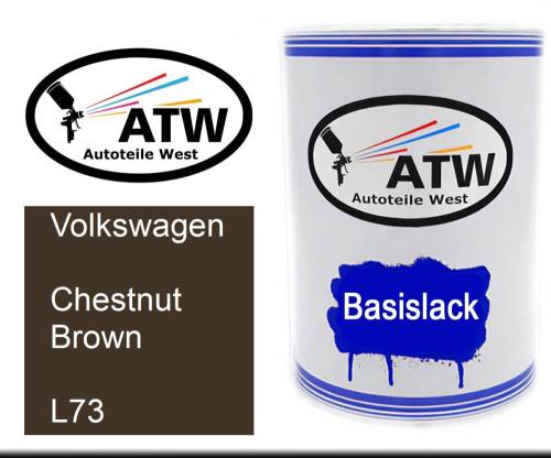 Volkswagen, Chestnut Brown, L73: 500ml Lackdose, von ATW Autoteile West.